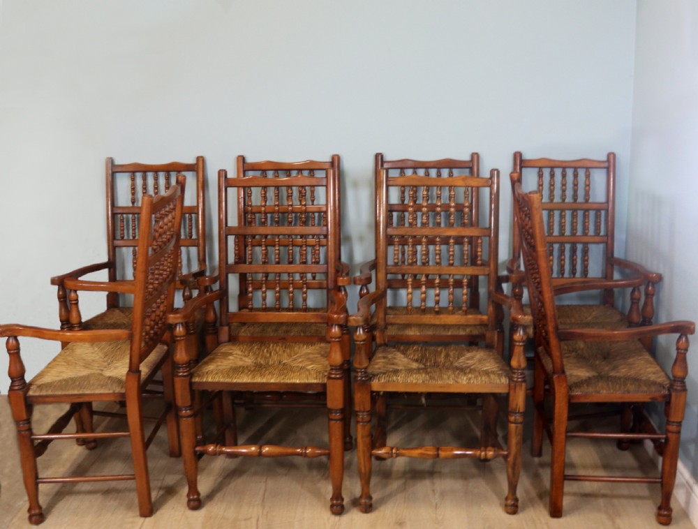 Farmhouse Style!  matching set of eight carver chairs View IV