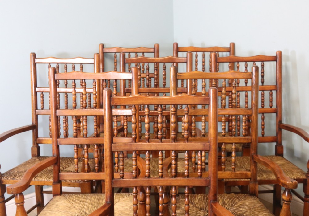 Farmhouse Style!  matching set of eight carver chairs View V