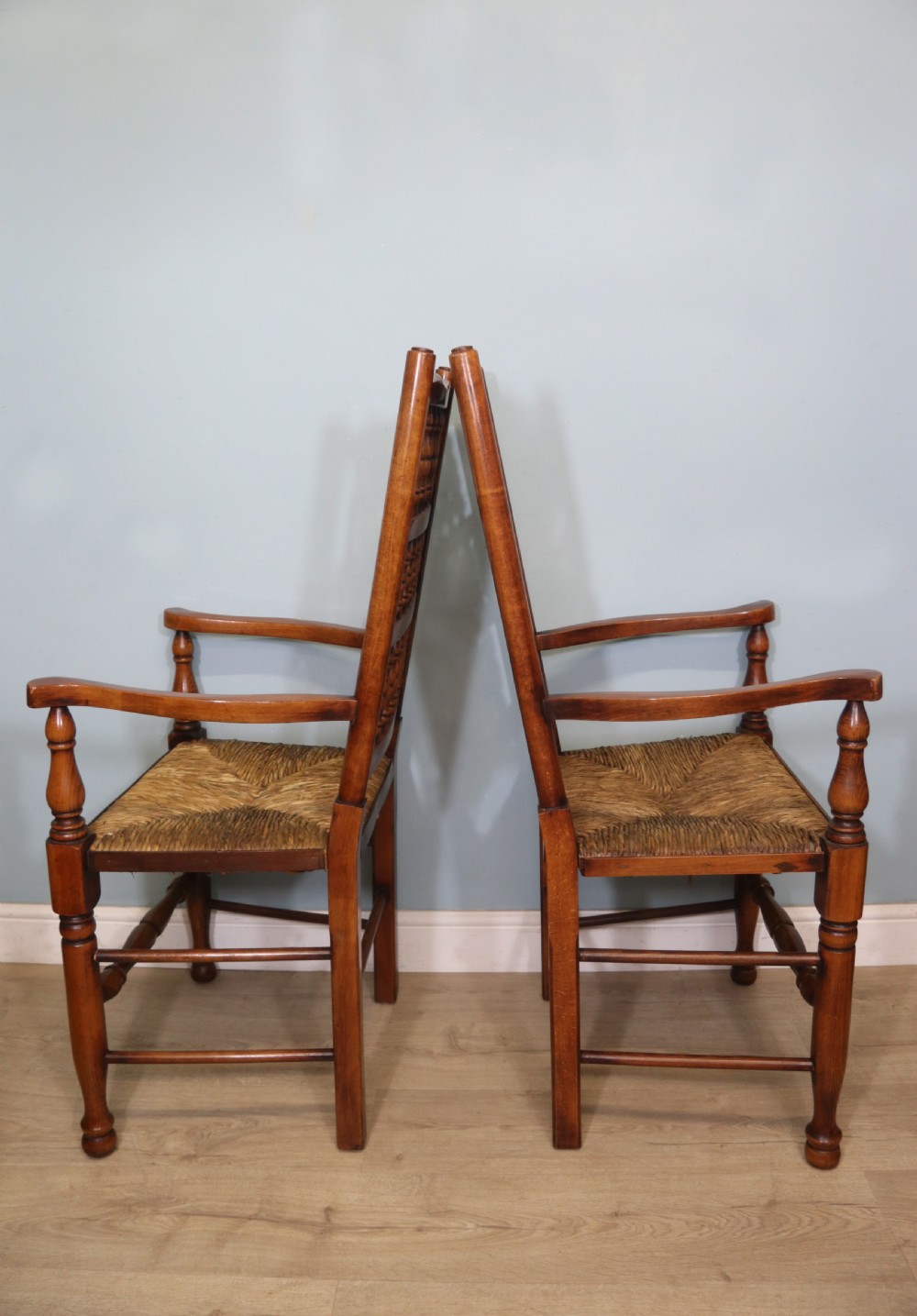 Farmhouse Style!  matching set of eight carver chairs View VII