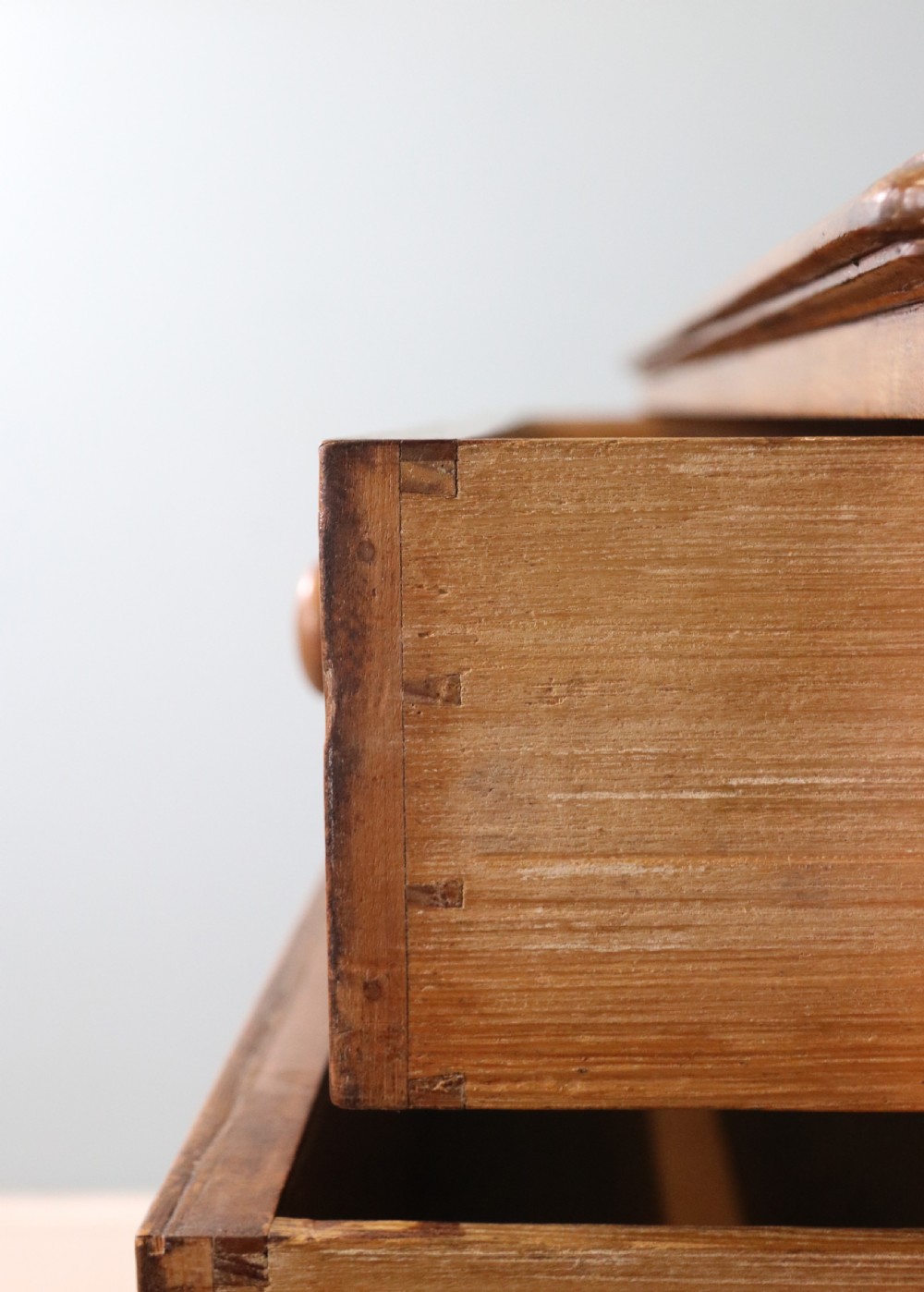 Unusual late 19th century satinwood, slightly over-sized chest of drawers View X
