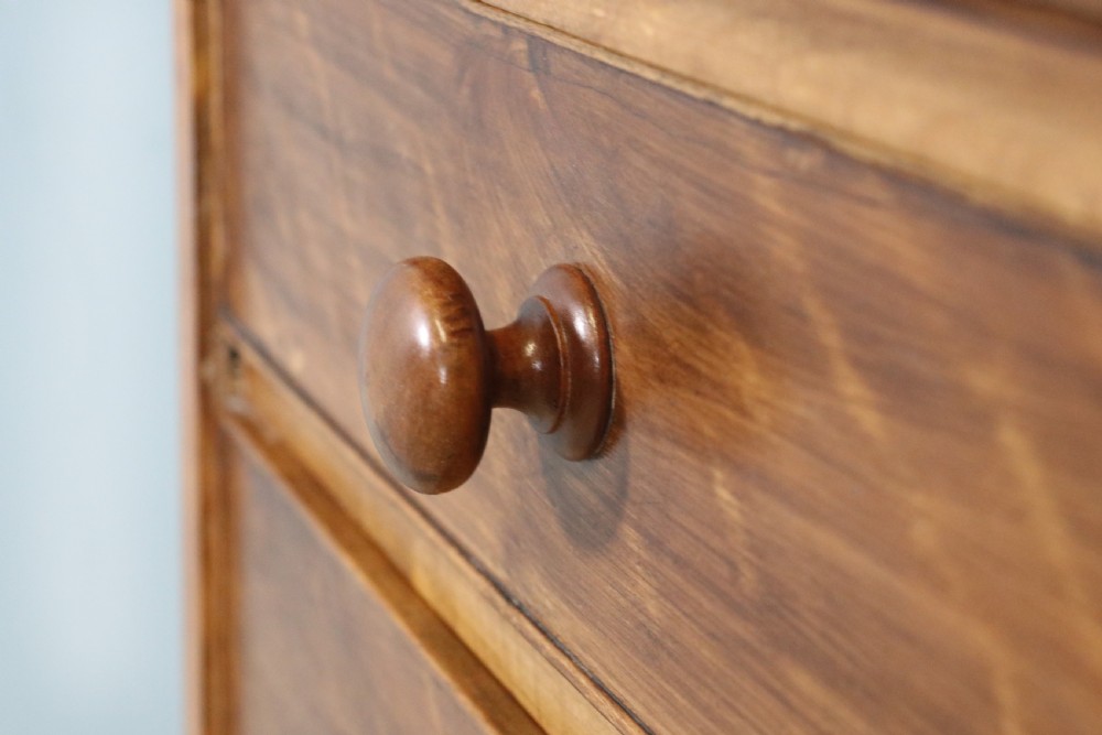 Unusual late 19th century satinwood, slightly over-sized chest of drawers View XI
