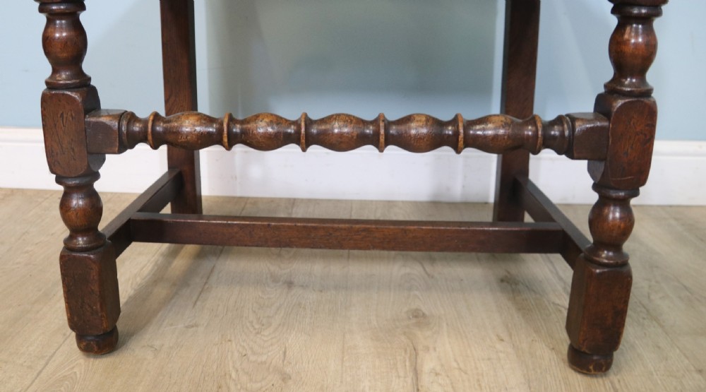 A lovely set of six early 20th Cromwellian style industrial looking dining chairs. View XVIII