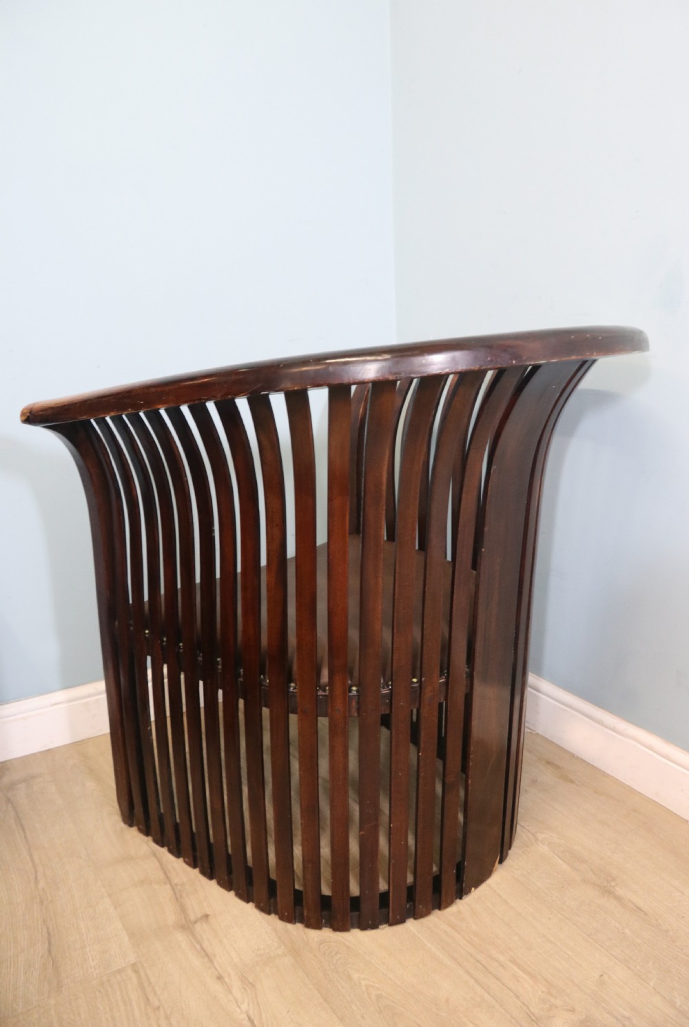 An early 20th century hardwood framed chair with curved back View VII