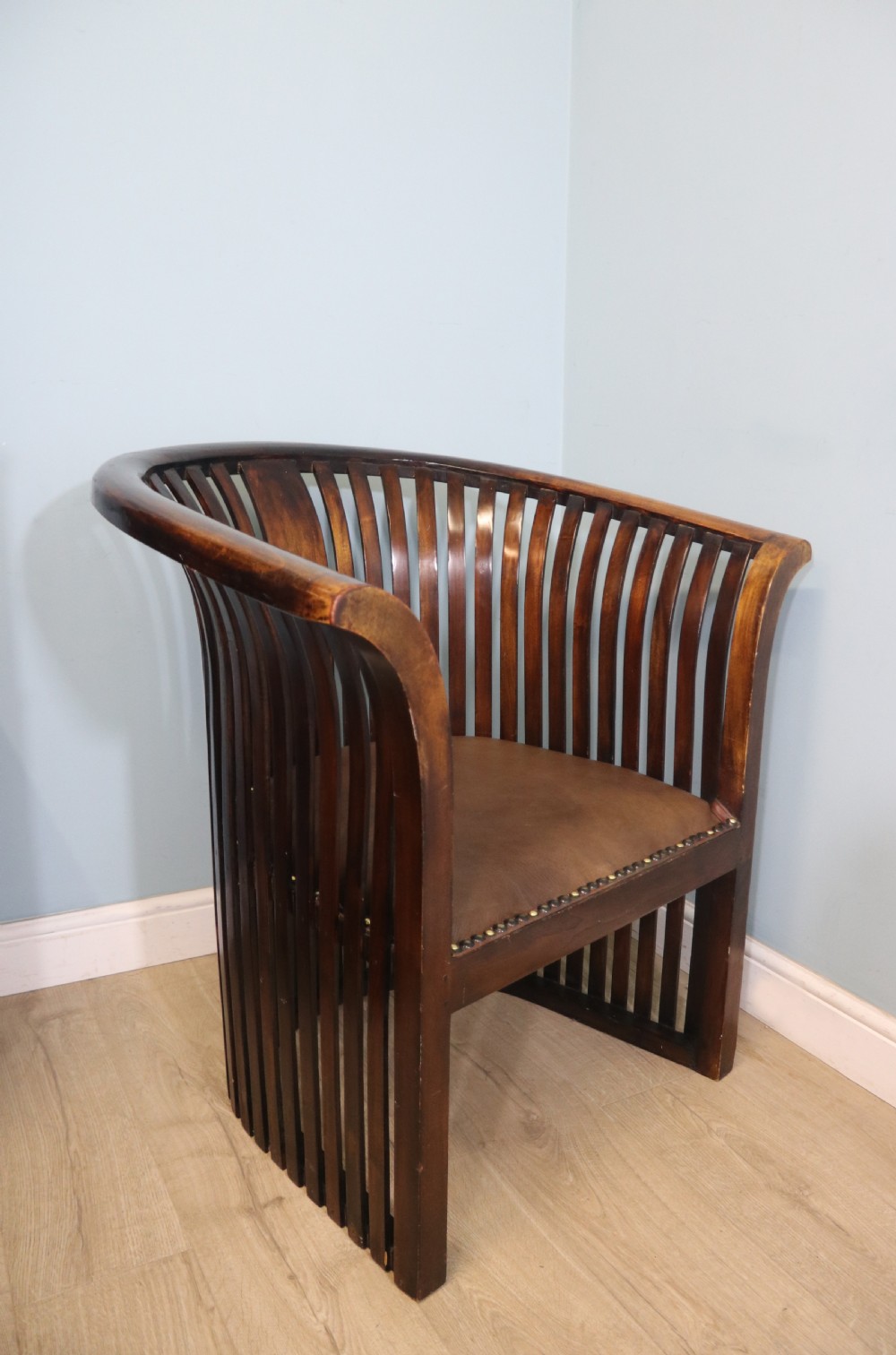 An early 20th century hardwood framed chair with curved back View XI