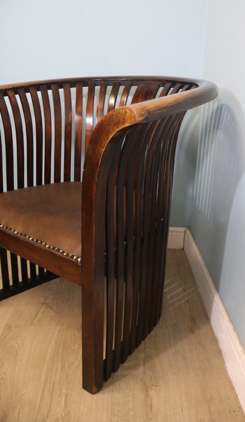 An early 20th century hardwood framed chair with curved back View XIX