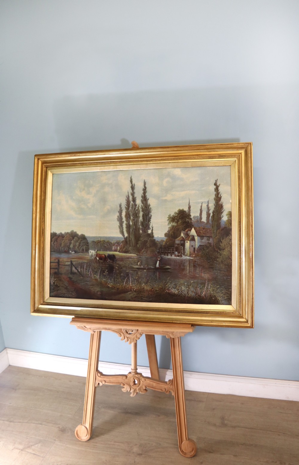 True pair of lovely Victorian oleographs depicting  View II