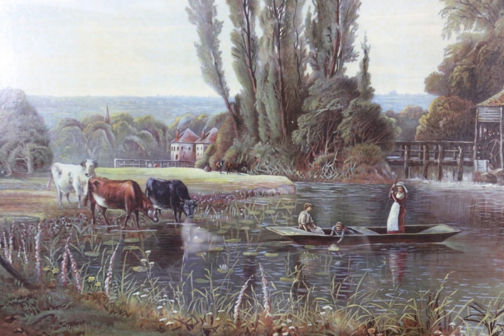 True pair of lovely Victorian oleographs depicting  View IV