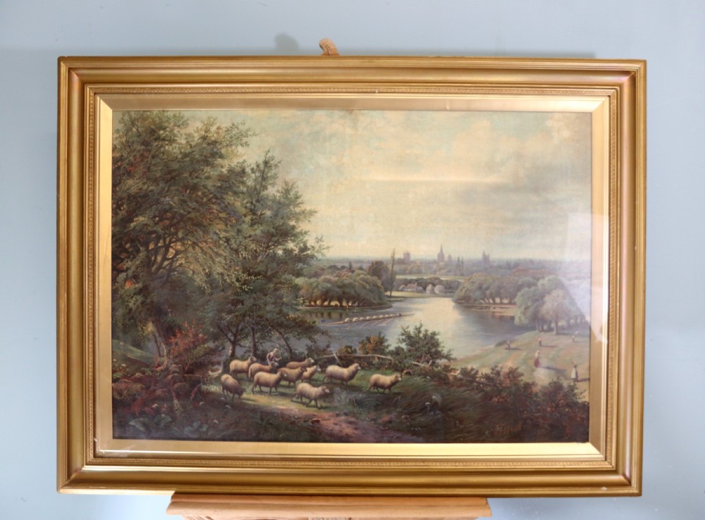 True pair of lovely Victorian oleographs depicting  View VII