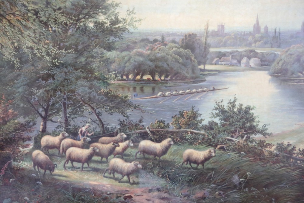 True pair of lovely Victorian oleographs depicting  View X