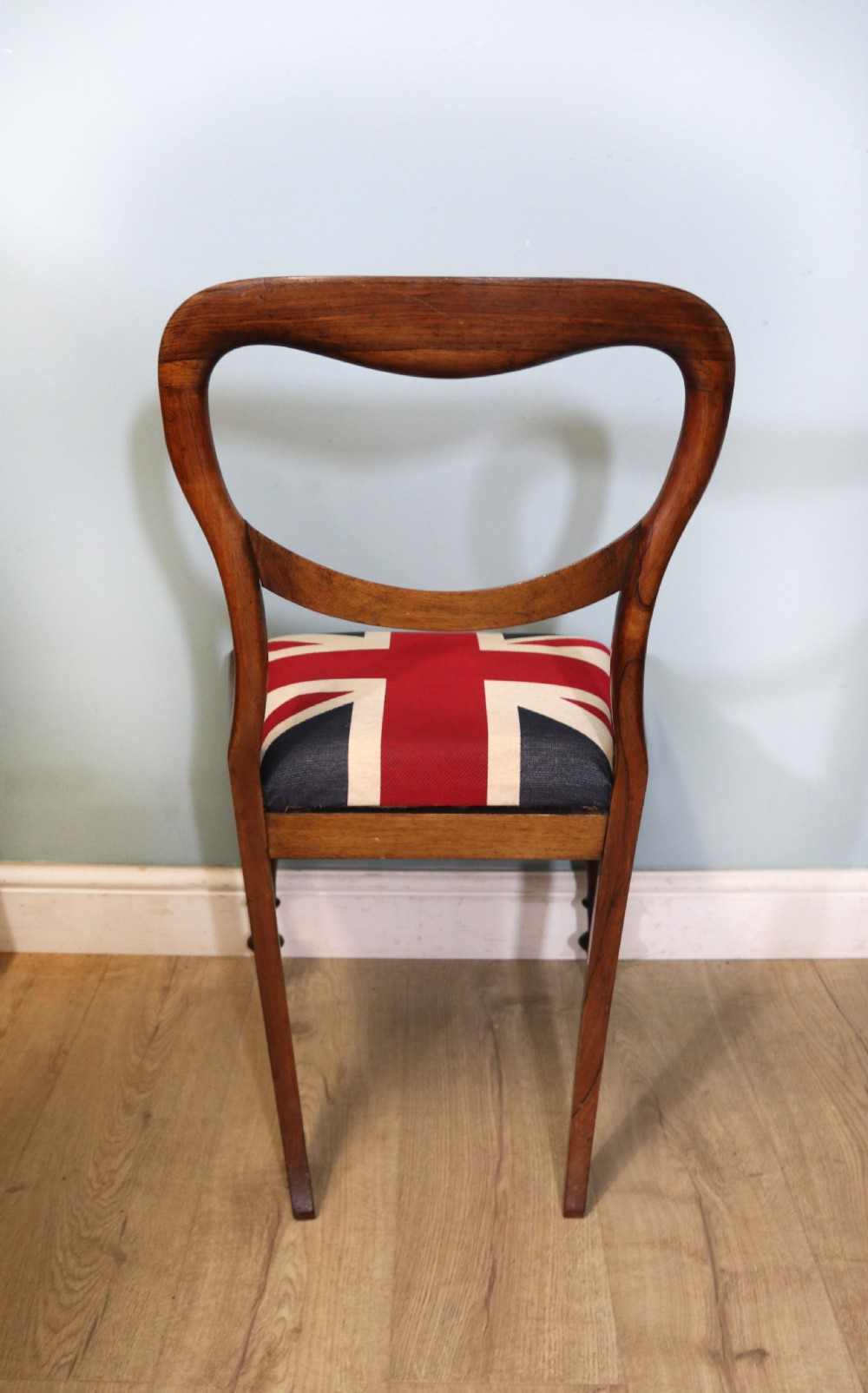 Pair of quality Victorian solid rosewood framed balloon back dining chairs View IX