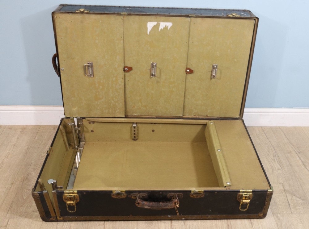 Shipping Line interest! A wonderful steamer trunk with fitted interior View VI