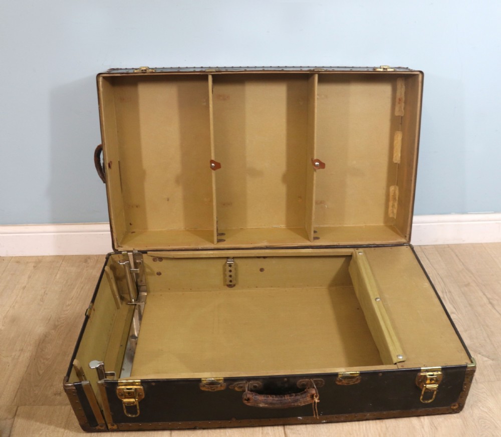 Shipping Line interest! A wonderful steamer trunk with fitted interior View VII