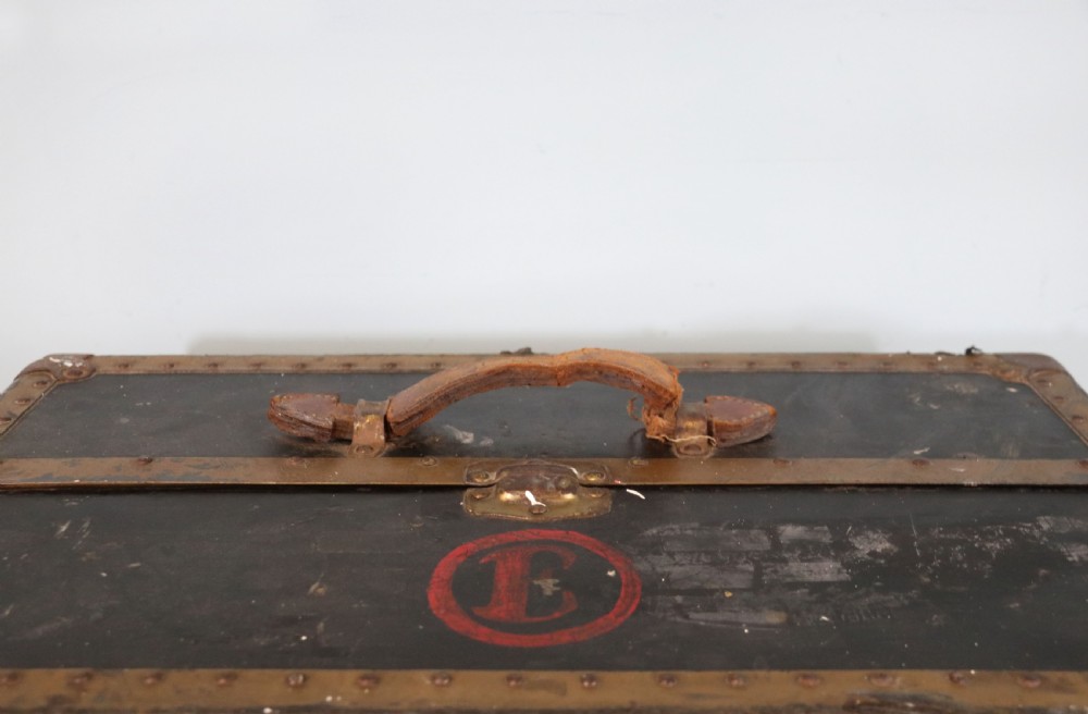Shipping Line interest! A wonderful steamer trunk with fitted interior View XI