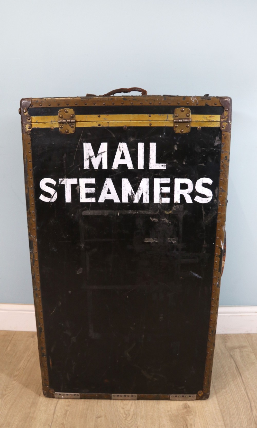 Shipping Line interest! A wonderful steamer trunk with fitted interior View XII