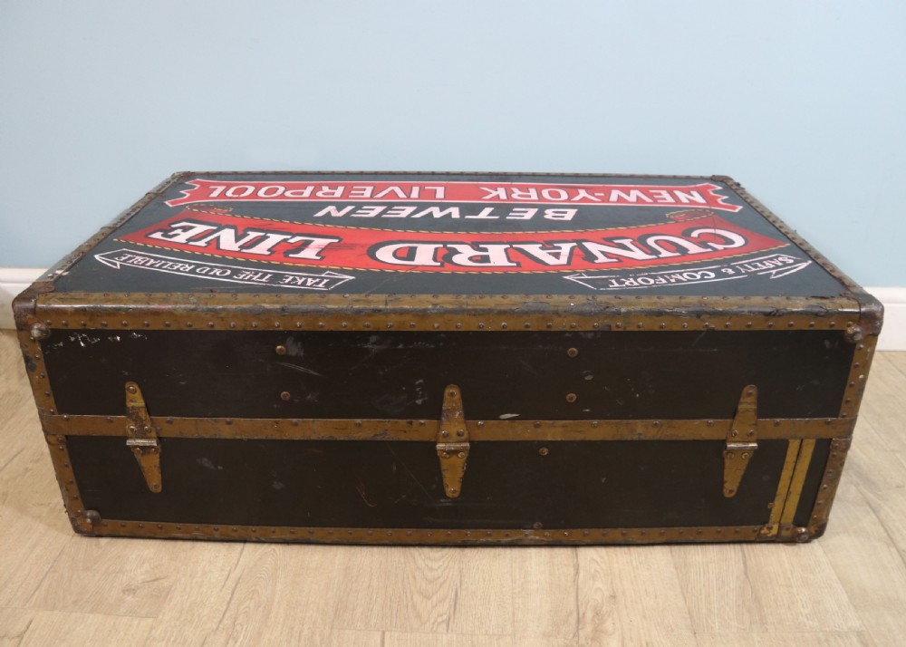 Shipping Line interest! A wonderful steamer trunk with fitted interior View XIV