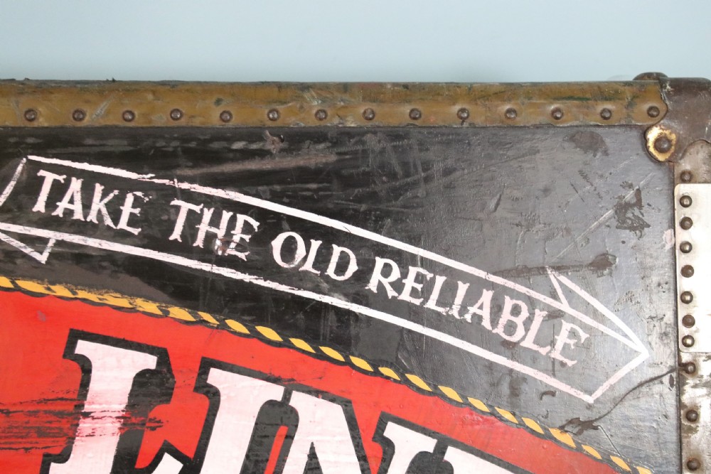 Shipping Line interest! A wonderful steamer trunk with fitted interior View XVII