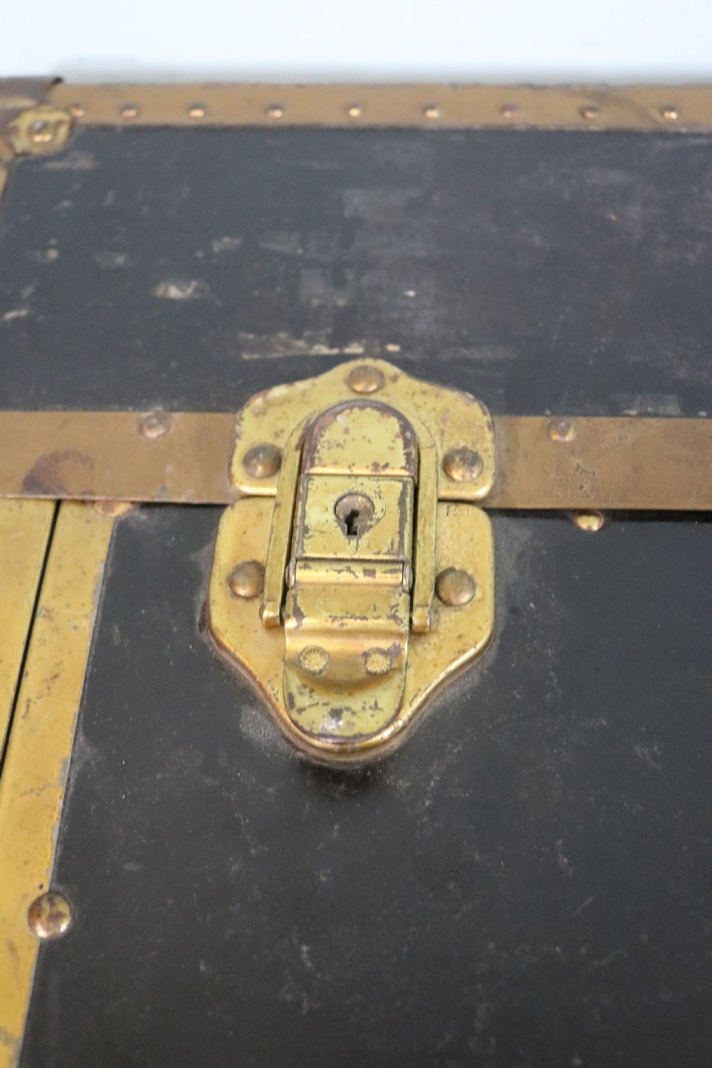 Shipping Line interest! A wonderful steamer trunk with fitted interior View XXVI