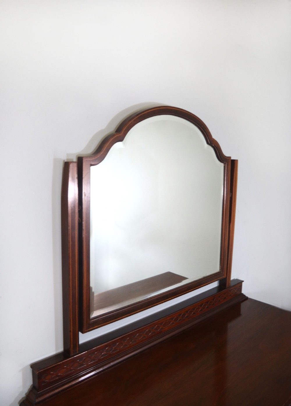 Edwardian mahogany and line inlaid dressing chest. View VI