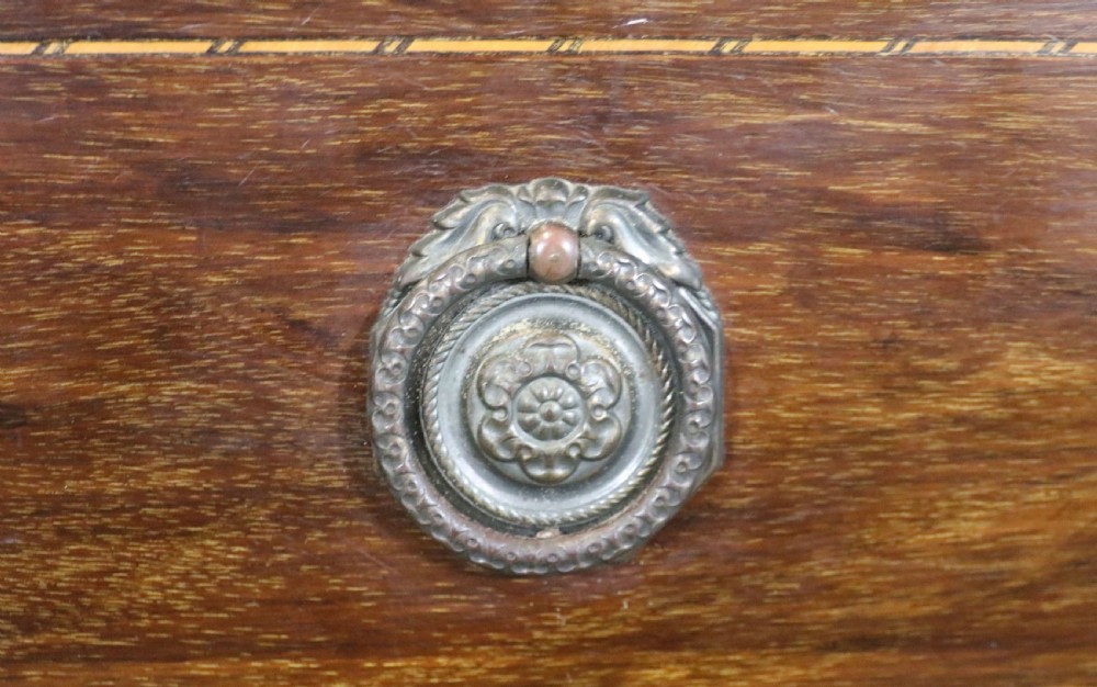 Edwardian mahogany and line inlaid dressing chest. View XIV