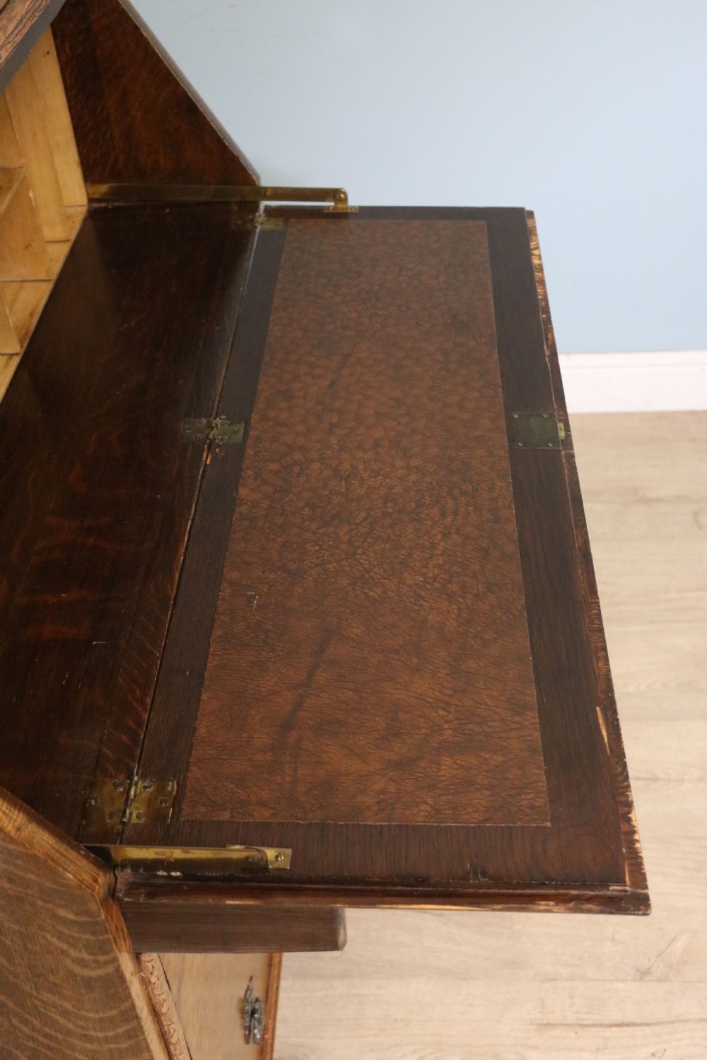 Early 20th century oak bureau bookcase View XIV