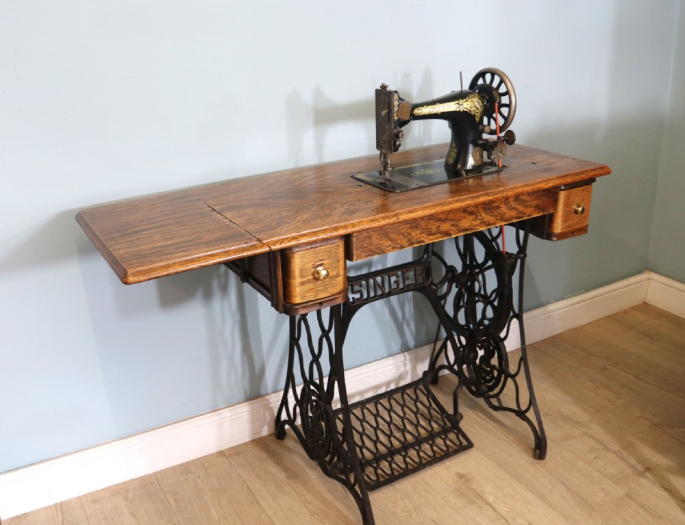 Vintage treadle Singer machine