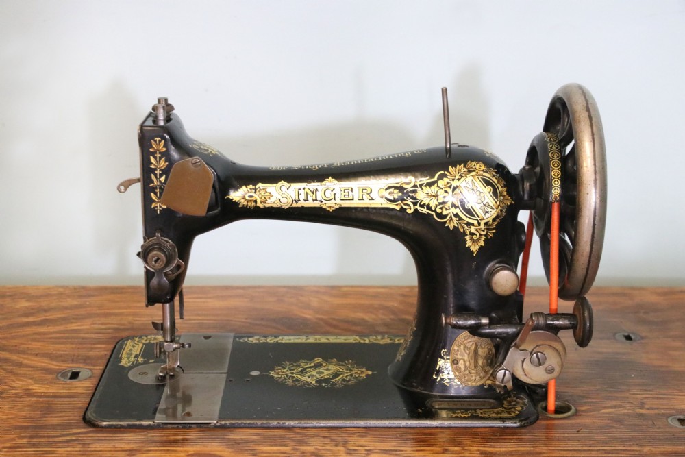 Vintage treadle Singer machine View X