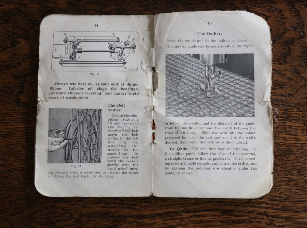 Vintage treadle Singer machine View XXX