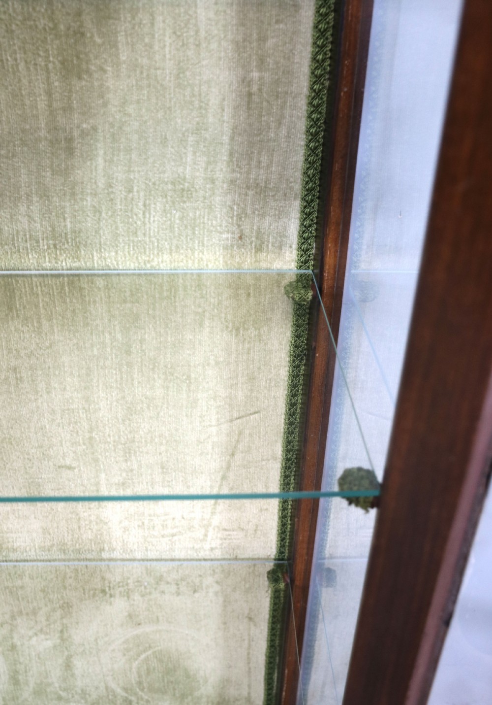 A lovely 1930’s walnut veneered display cabinet  View XXIII