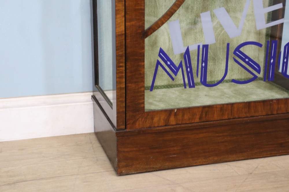 A lovely 1930’s walnut veneered display cabinet  View XXV