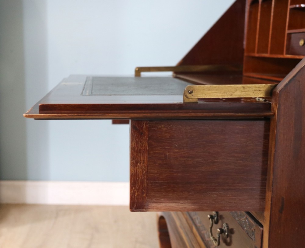 This excellent quality Edwardian mahogany bureau bookcase cabinet  View XXI