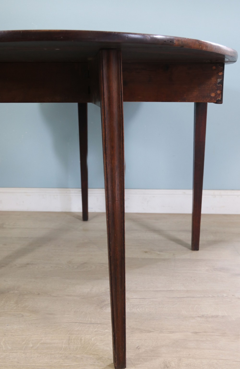 George III mahogany dropleaf table of oval form View XIV