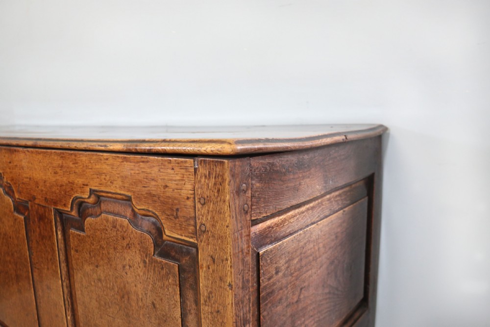 A very fine 18th century oak mule chest View XII