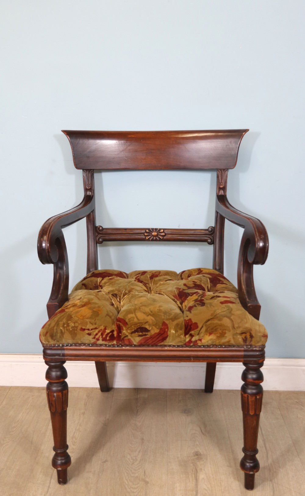 A lovely comfortable Victorian mahogany bar back carver chair  View II