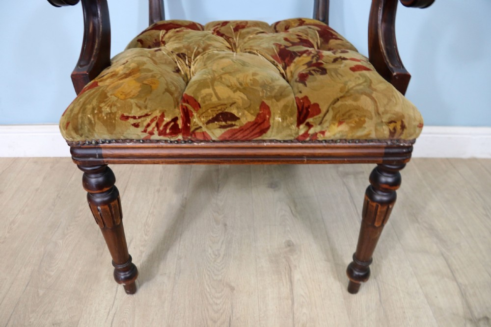 A lovely comfortable Victorian mahogany bar back carver chair  View XXV