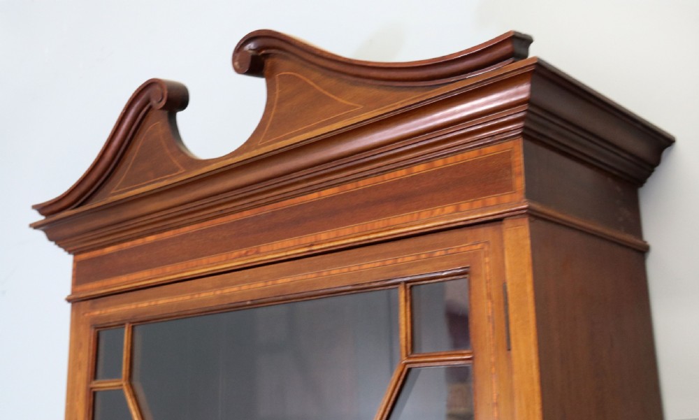 A lovely undersized true Edwardian bureau bookcase cabinet.  View XV