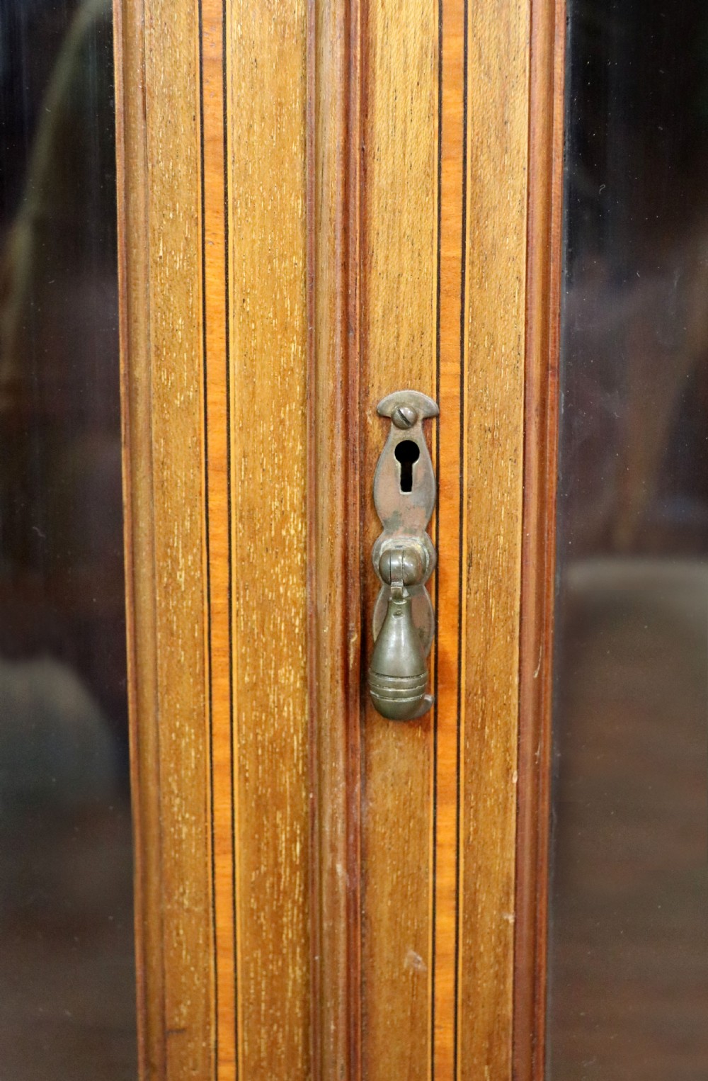 A lovely undersized true Edwardian bureau bookcase cabinet.  View XXIII