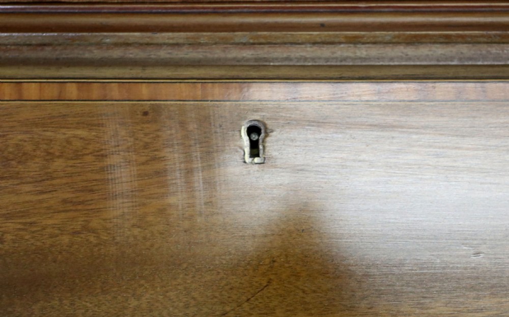 A lovely undersized true Edwardian bureau bookcase cabinet.  View XXIV