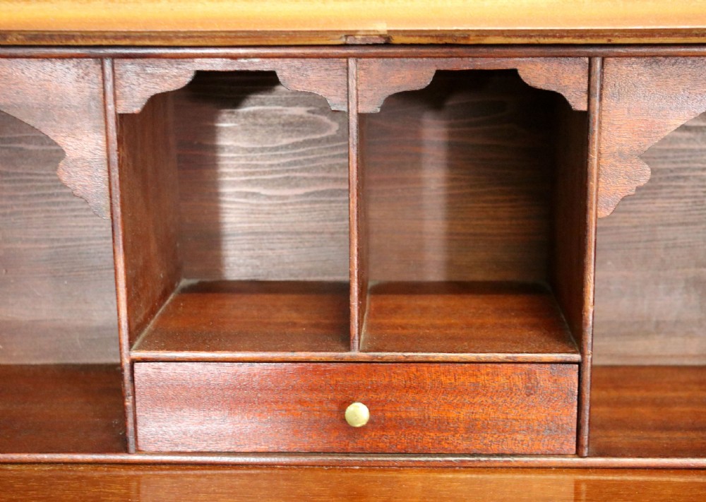 A lovely undersized true Edwardian bureau bookcase cabinet.  View XXIX