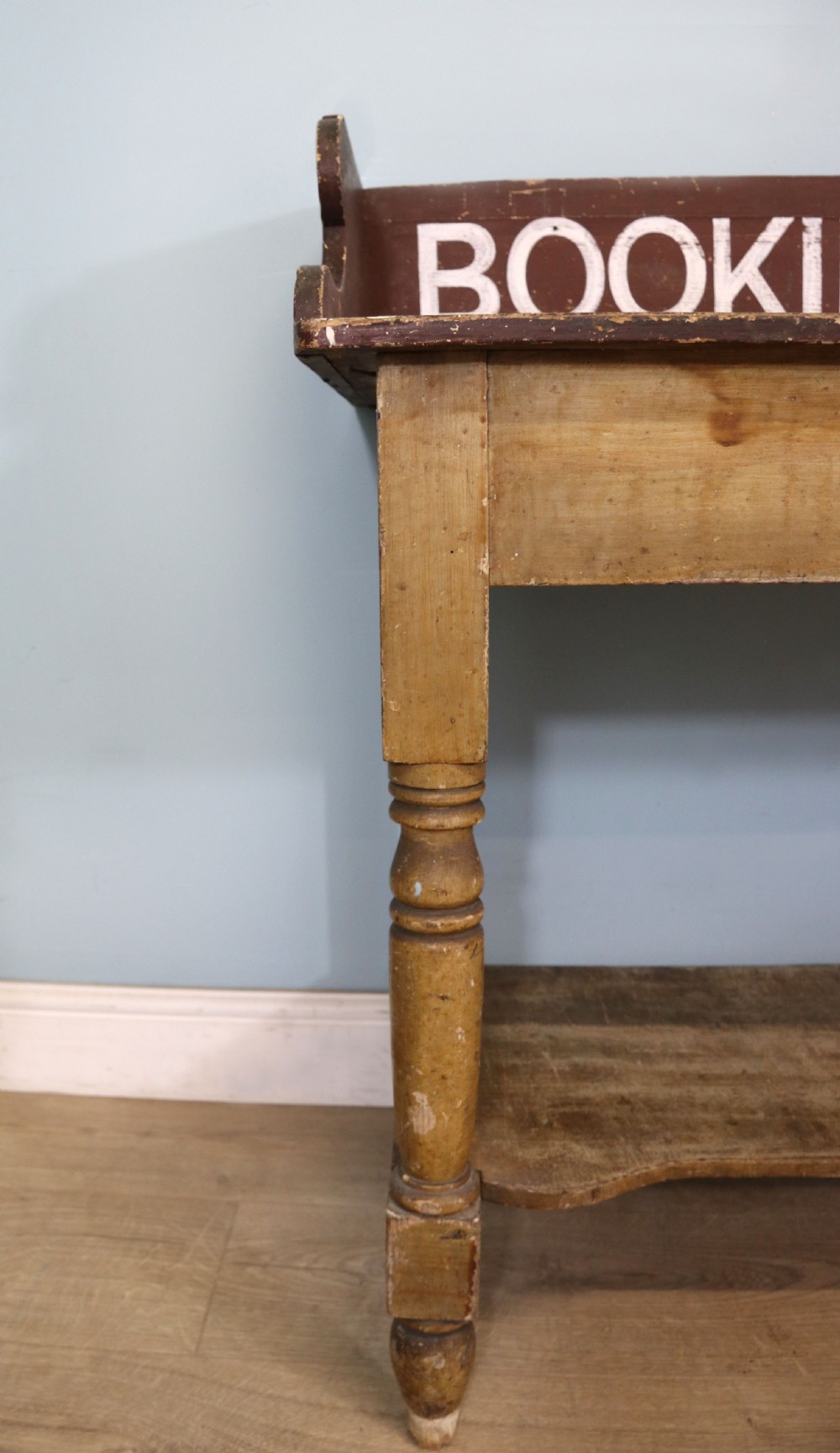 A wonderful Victorian pine galleried side table!  View VI