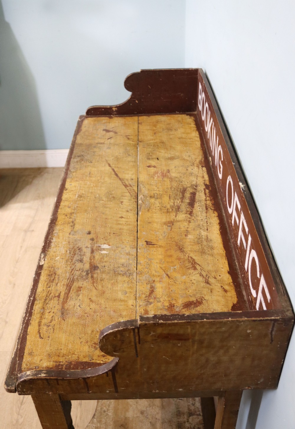 A wonderful Victorian pine galleried side table!  View VII