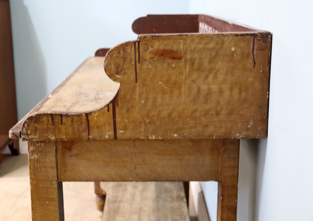 A wonderful Victorian pine galleried side table!  View VIII