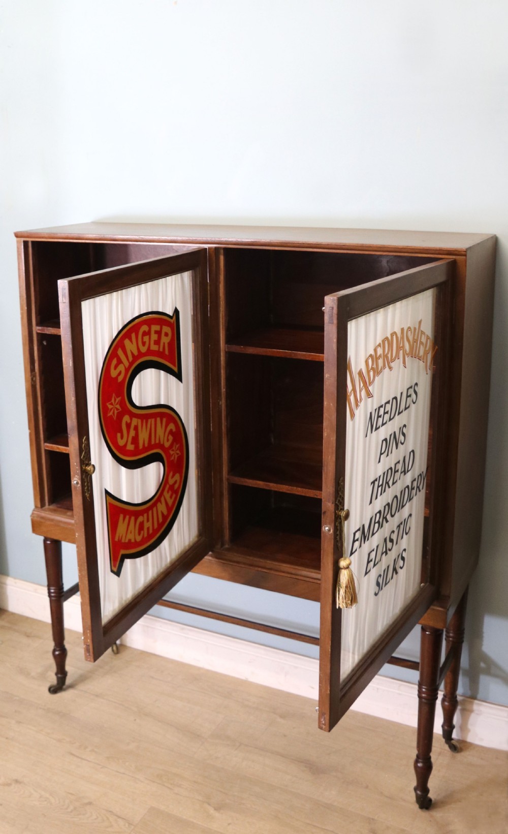 A lovely early 20th century two door side cabinet or bookcase  View III