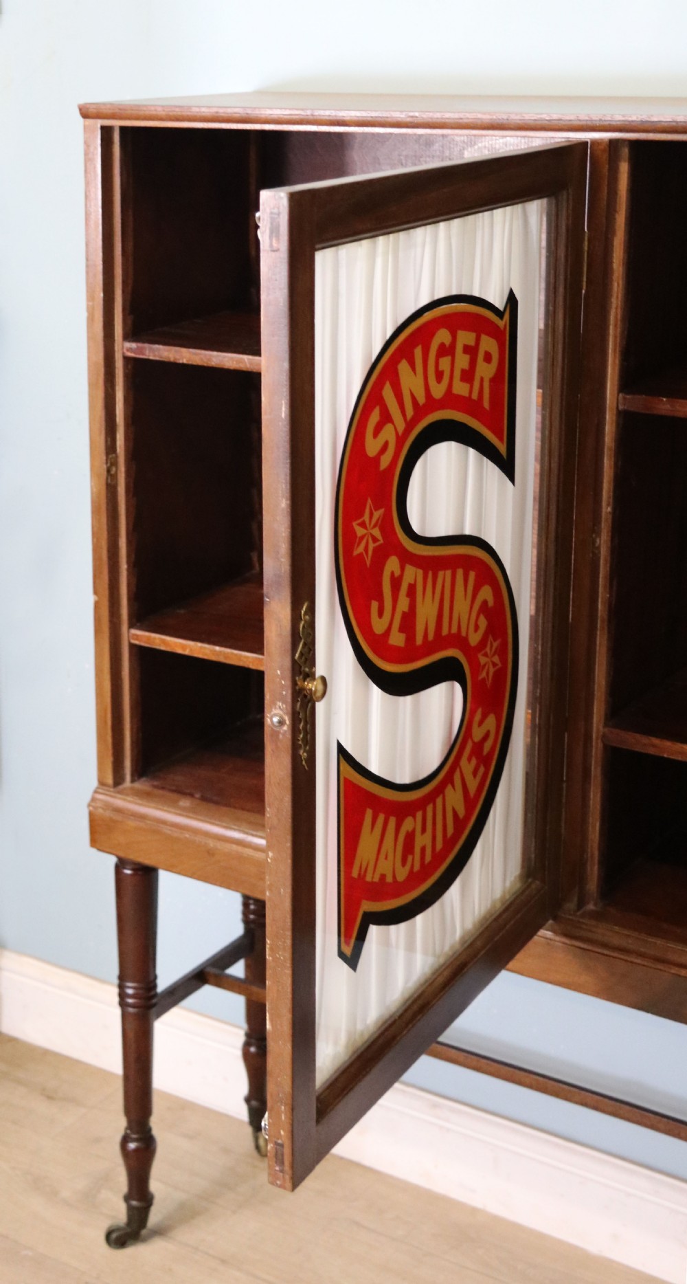 A lovely early 20th century two door side cabinet or bookcase  View V