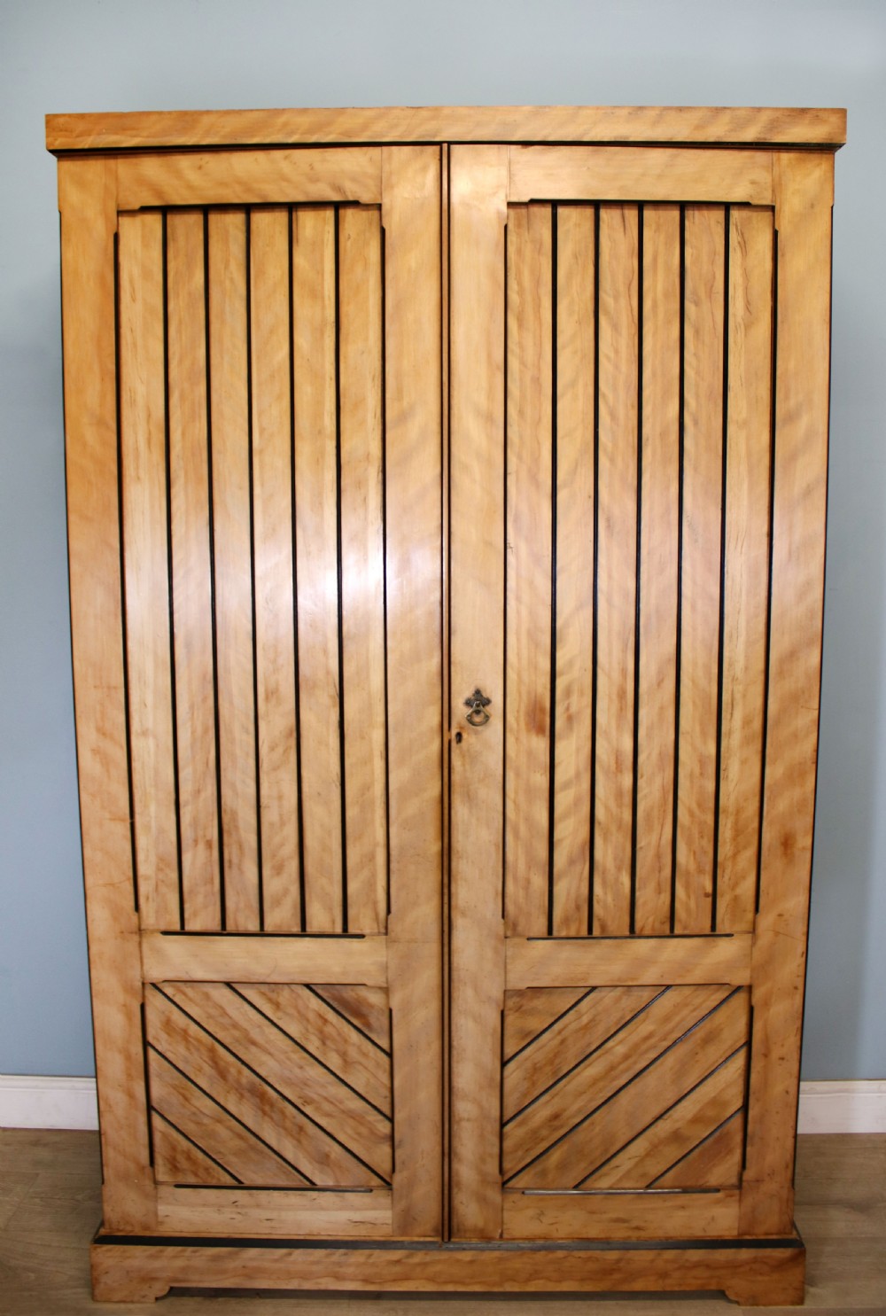 Late Victorian American walnut wardrobe 