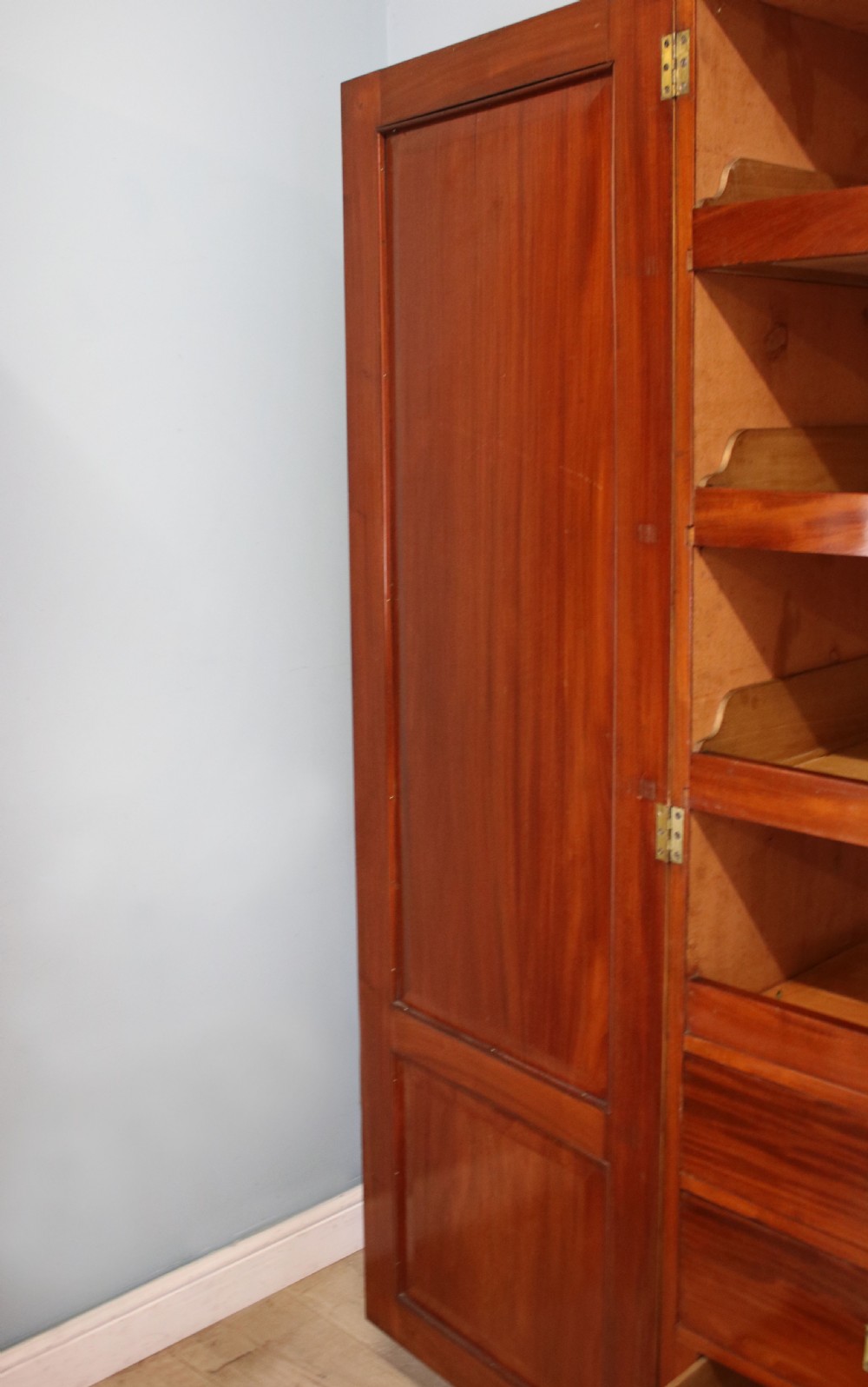 Late Victorian American walnut wardrobe  View V