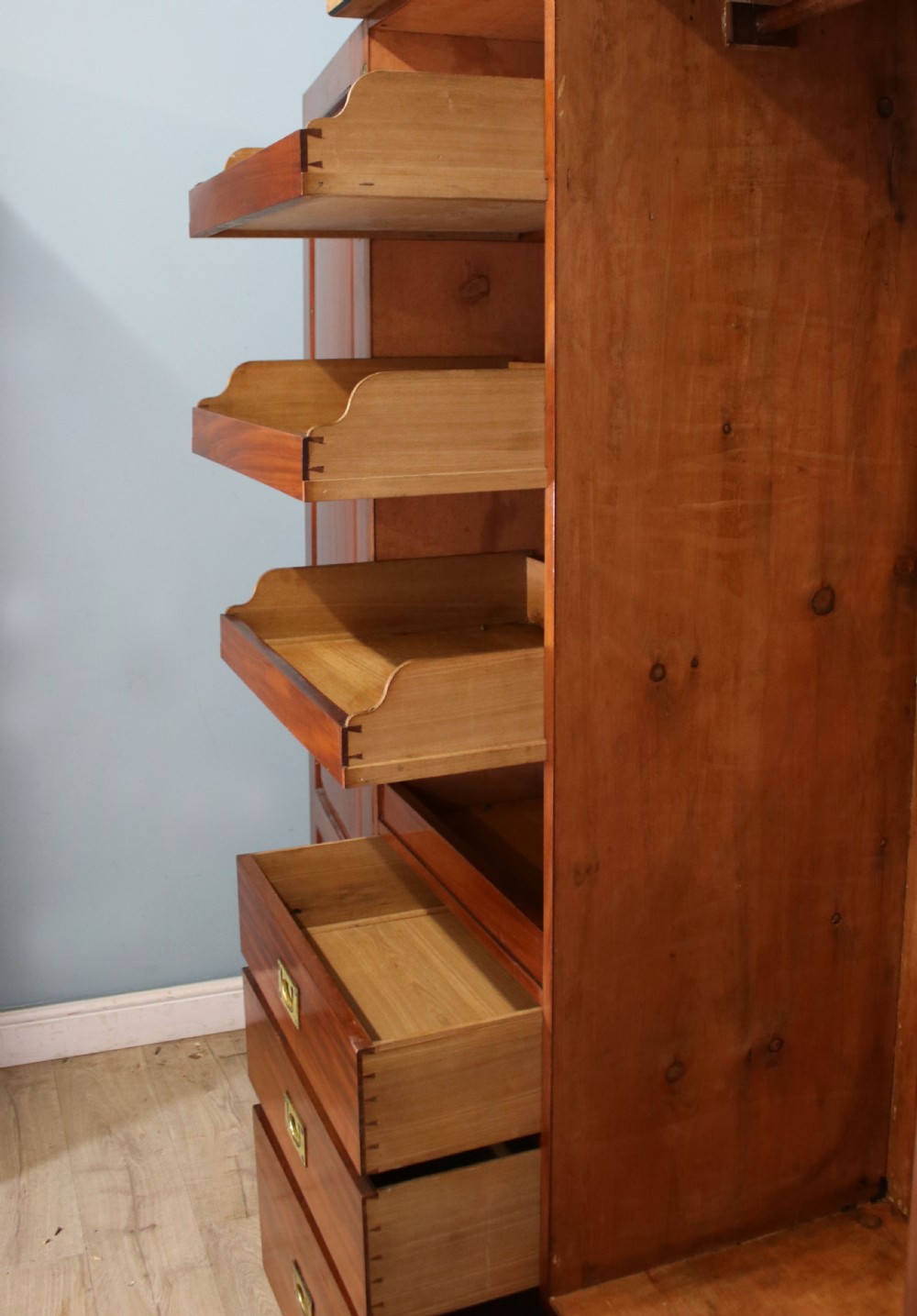 Late Victorian American walnut wardrobe  View XXVII