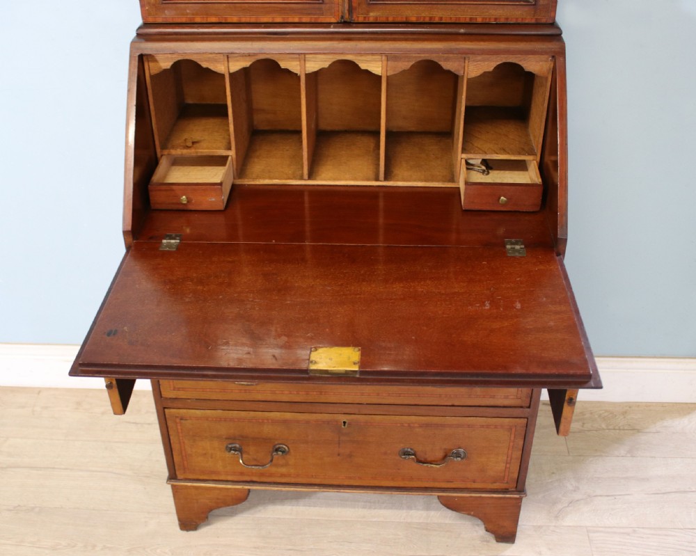 Miniature Edwardian bureau bookcase. View XII