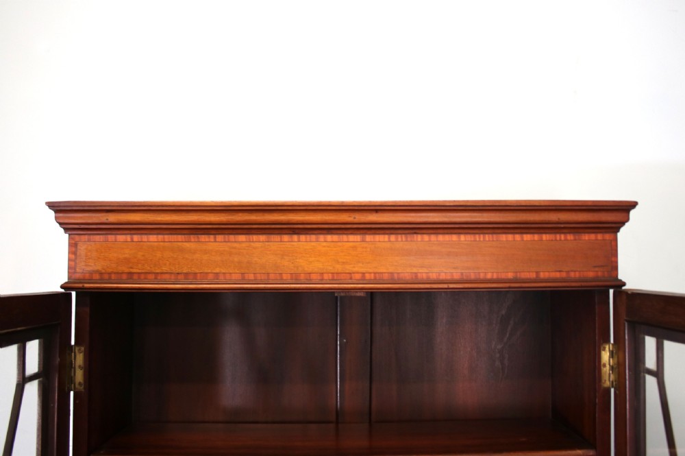 Miniature Edwardian bureau bookcase. View XIII