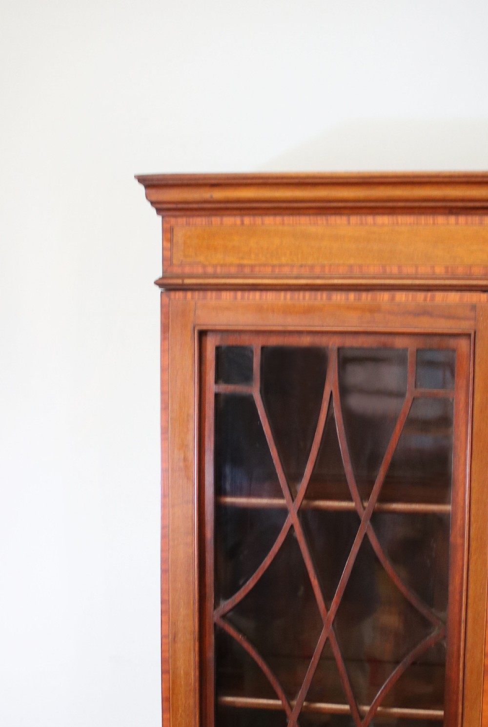 Miniature Edwardian bureau bookcase. View XIV