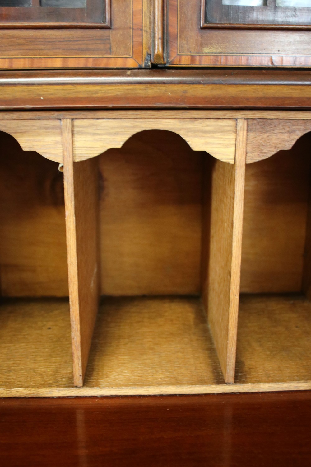 Miniature Edwardian bureau bookcase. View XX